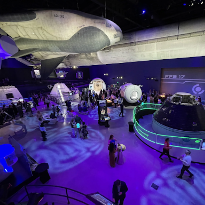 Inside of aerospace science museum