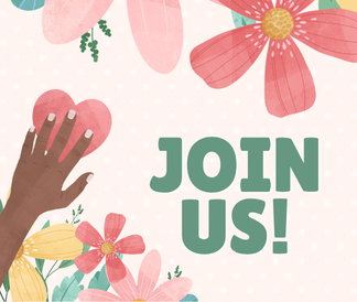 Join us with hand reaching up to a heart