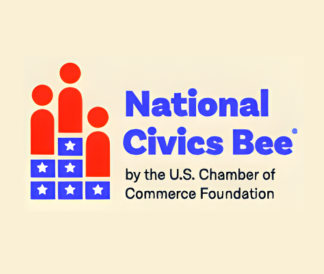 National Civics Bee logo on a cream background