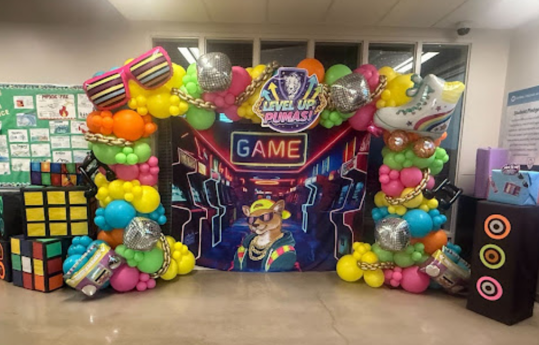 Retro arcade photo area