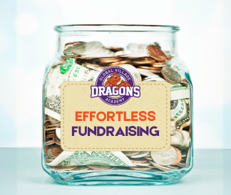 Glass jar with GVA-DC logo and label saying Effortless Fundraising