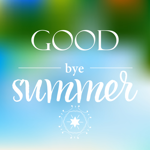 Vector autumn background with text  good bye summer 