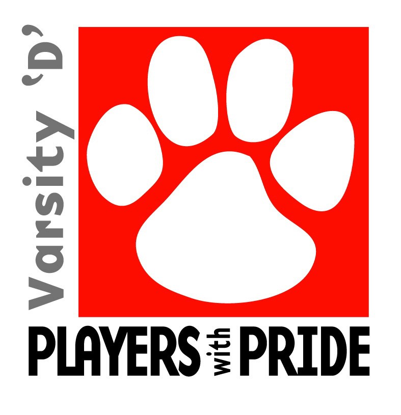 white pay print on red background players with pride logo