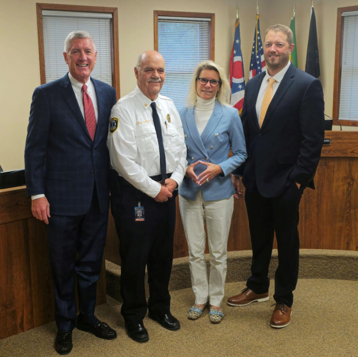 Trustees & Fiscal Officer with Fire Chief Rob Penny