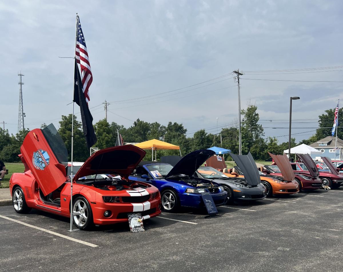 line of vintage cars