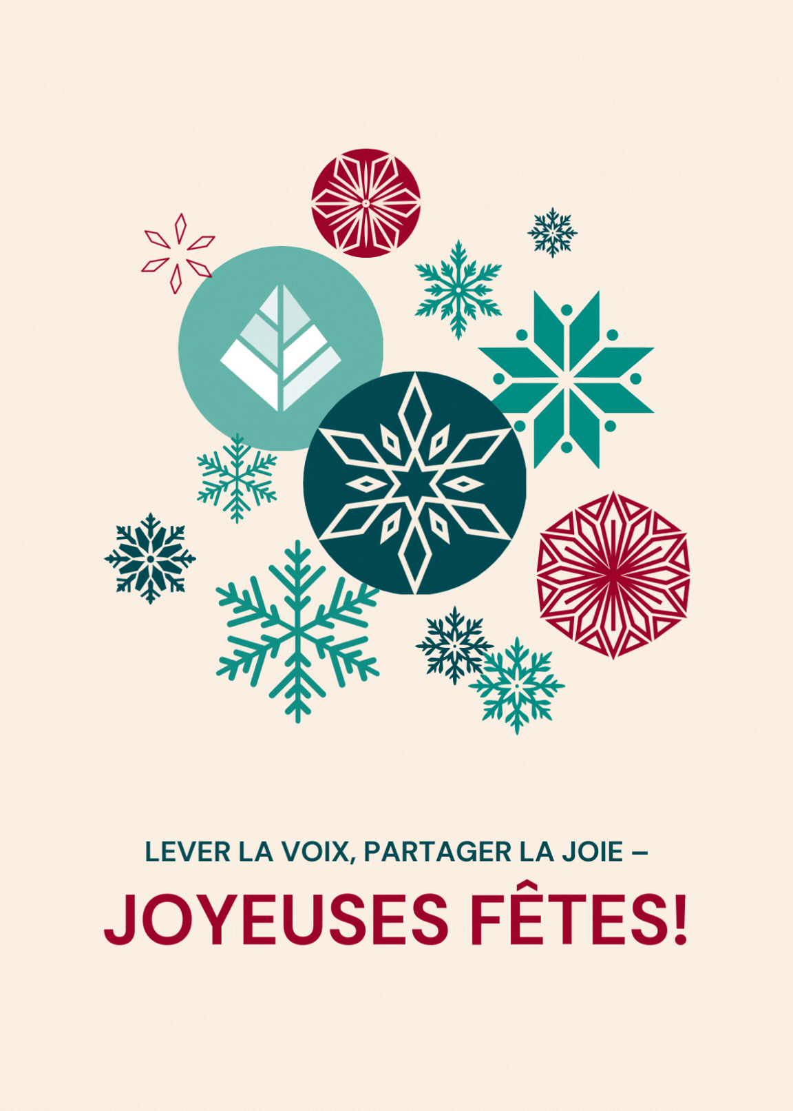 Lever la voix, partager la joie – Joyeuses fêtes!