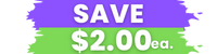 save $2.00 each