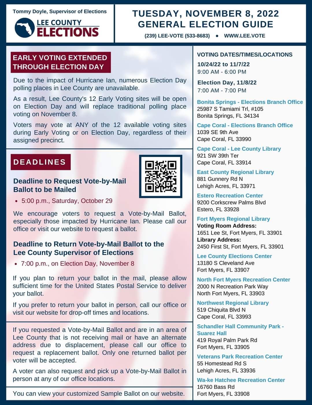 Early Voting & Election Day Voting Information Southwest Florida