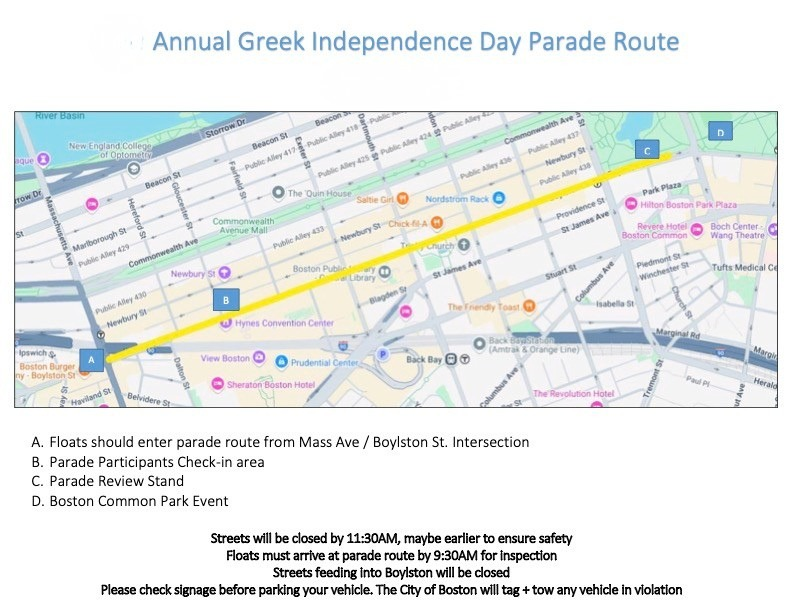 Parade route map
