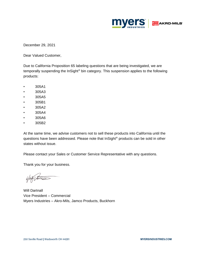 AkroMils InSight® Bin Suspension