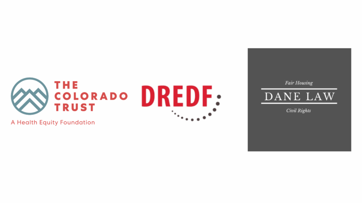 The Colorado Trust, DREDF, and Dane Law logos