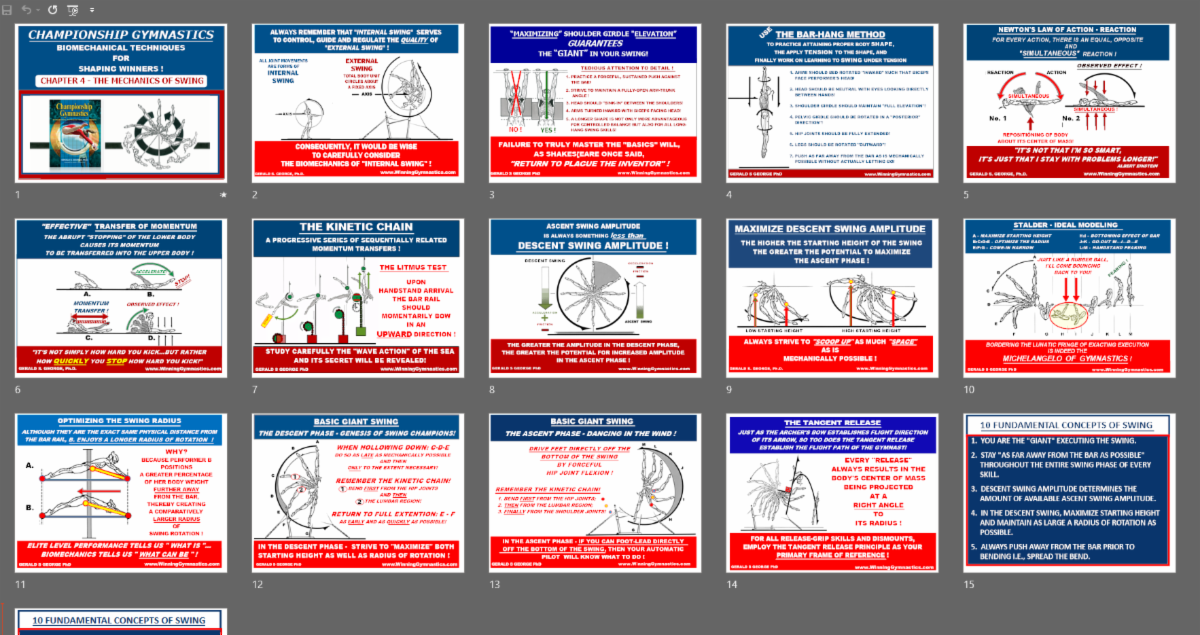 NEW!! BIOMECHANICS OF GYMNASTICS POWERPOINT SLIDES!