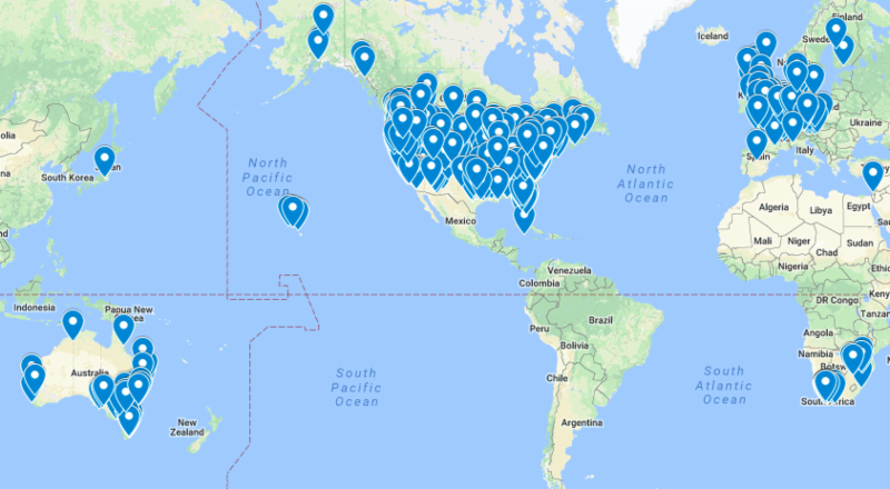 Map of distilleries.