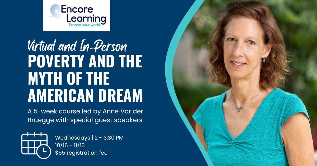 Poverty Encore Course with Anne