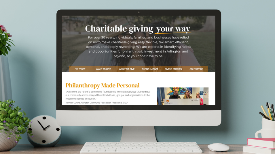 foundation giving page design