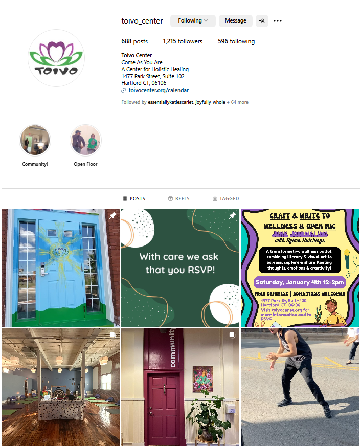 Toivo Center Instagram Snapshot