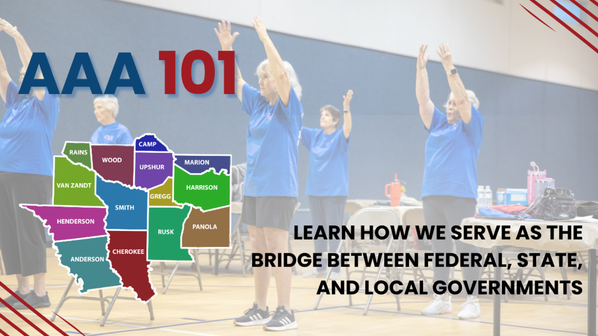 AAA 101 over the 14 county map for ETCOG