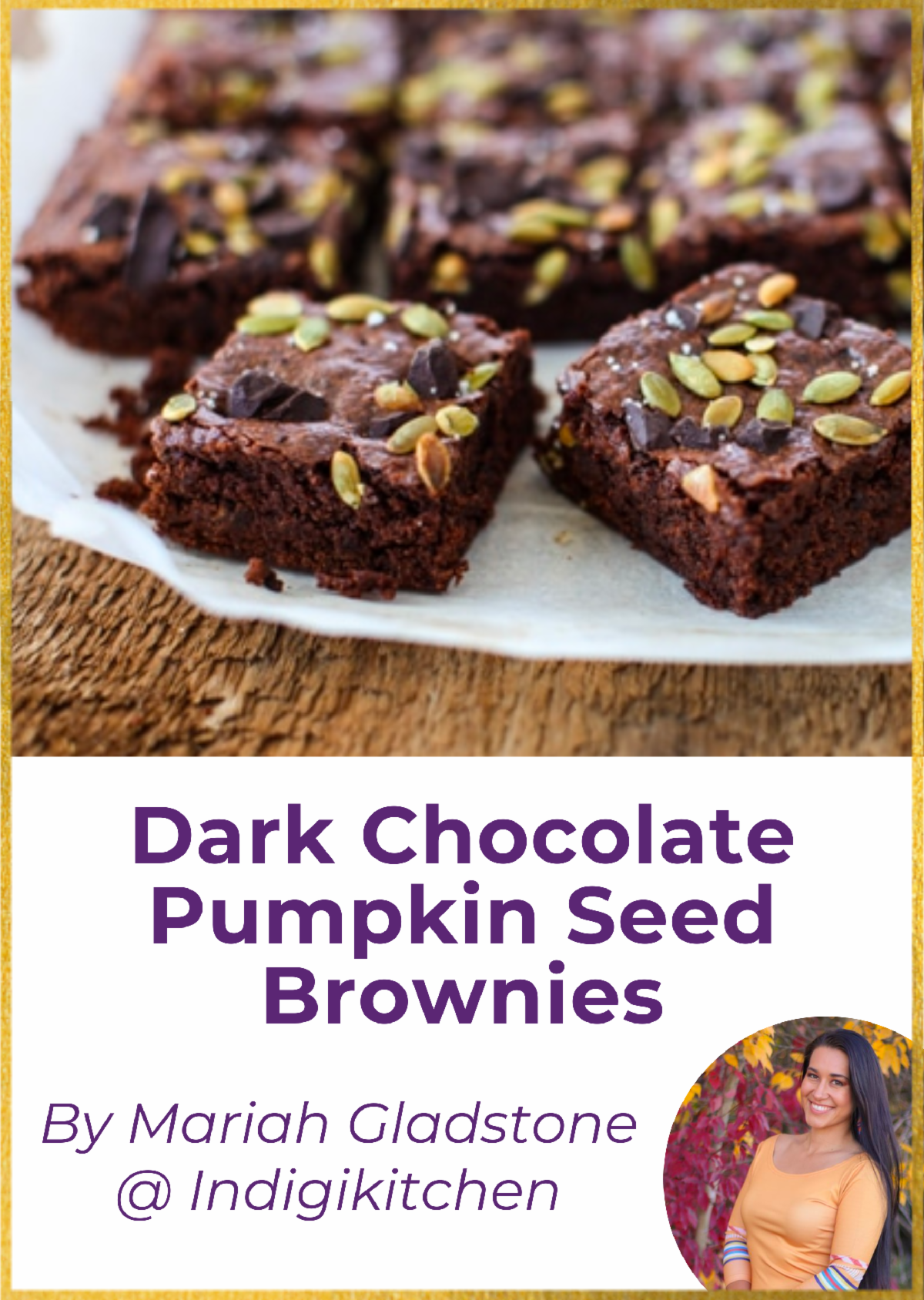 Dark Chocolate Pumpkin Seed Brownies