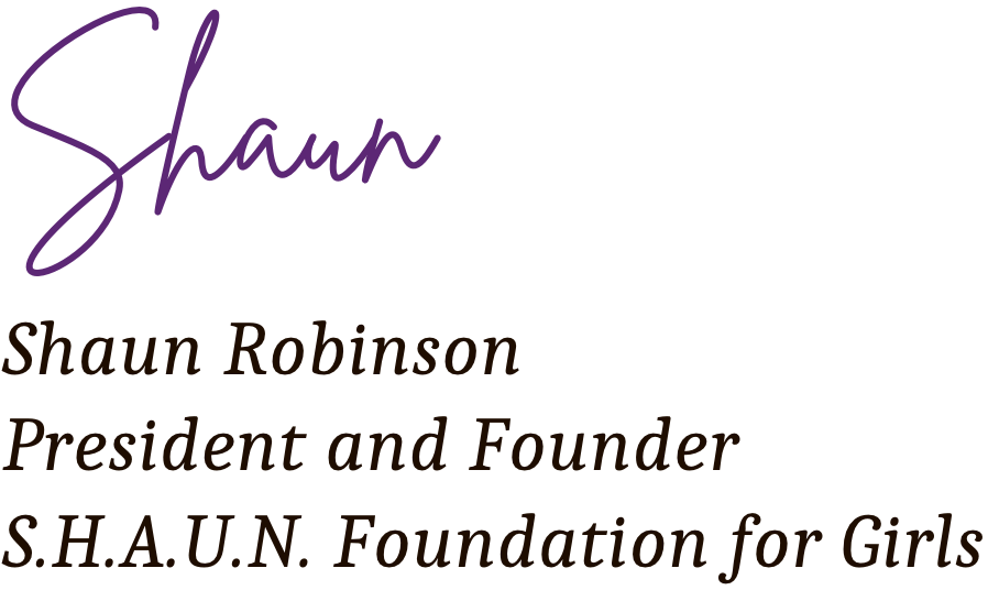 Shaun Robinson, President and Founder, S.H.A.U.N. Foundation for Girls