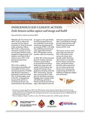 Fact sheet - Indigenous-led climate action: Links between carbon capture and storage and health