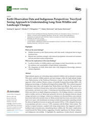 Remote Sensing Journal - Earth Observation Data and Indigenous Perspectives