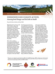 Fact sheet - Indigenous-led climate action: Assessing land changes and the links to health