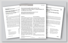 Trois articles publiés par les divers centres de collaboration nationale à l’appui des Compétences essentielles en santé publique au Canada – Version 2.0.