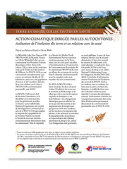 Fiche d'information - Action climatique dirigée par les Autochtones : évaluation de l’évolution des terres et ses relations avec la santé