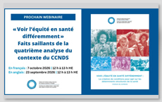 Webinaire du CCNDS - « Voir l’équité en santé différemment » Faits saillants de la quatrième analyse du contexte du CCNDS