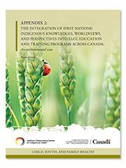 Appendix 2 - The integration of First Nations/Indigenous knowledges, worldviews, and perspectives into ELCC education and training programs across Canada: An environmental scan