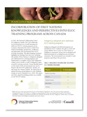 Plain language summary - Incorporation of First Nations knowledges and perspectives in ELCC training programs across Canada