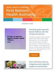 First Nations Health Authority Newsletter, November 27, 2025