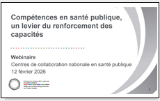 Webinaire – Compétences en santé publique, un levier du renforcement des capacités