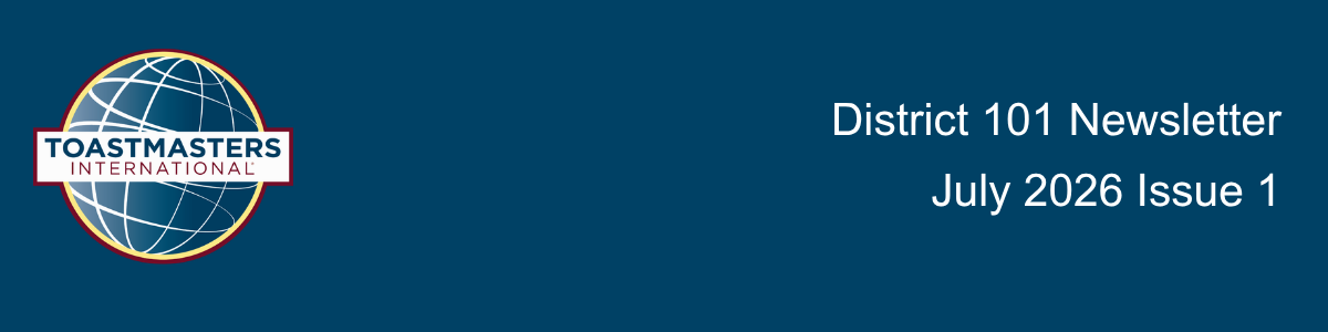 District 101 Toastmasters Newsletter Banner