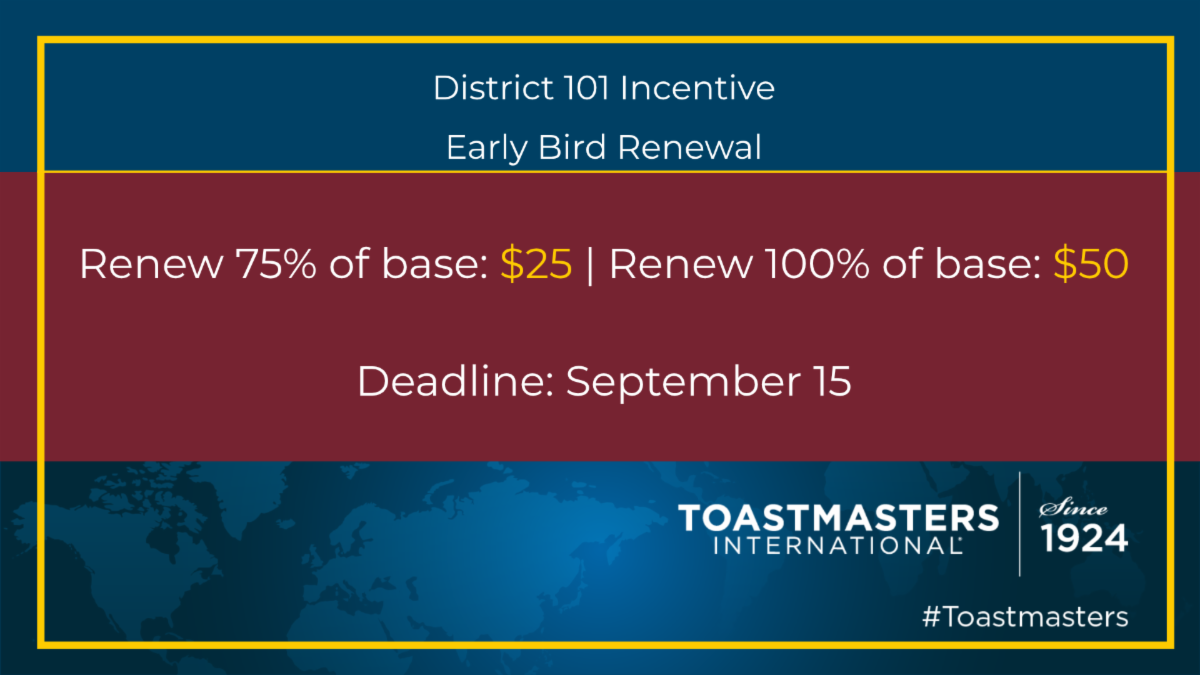 Early Bird Incentive