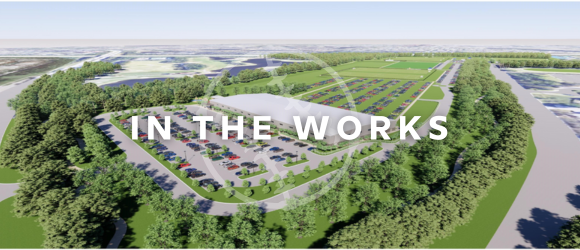 In the works. A rendering showing what the proposed indoor fieldhouse at the Gardens north County District Park will look like once completed.