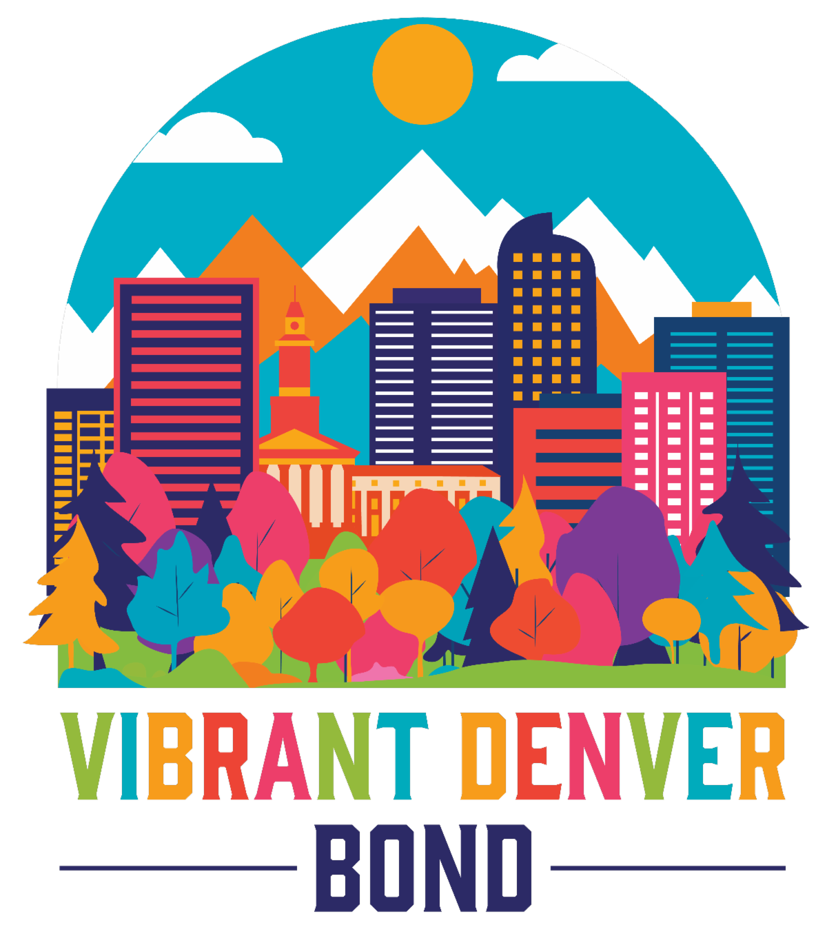 Vibrant Denver Bond multicolored logo