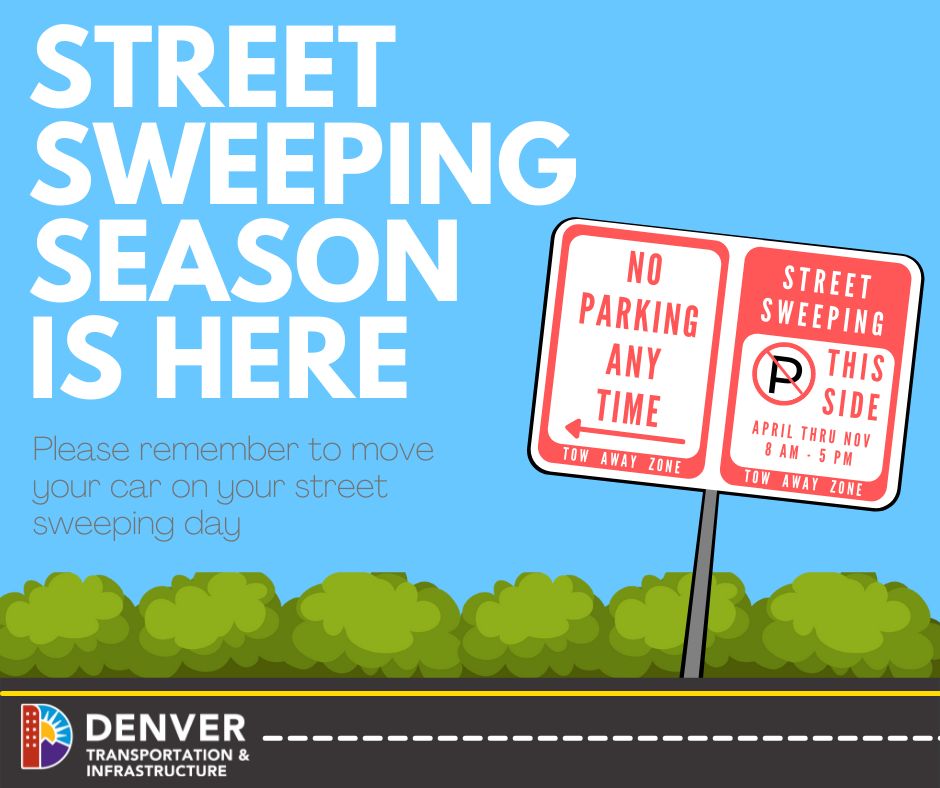 No Parking sign, street sweeping season is here. 
