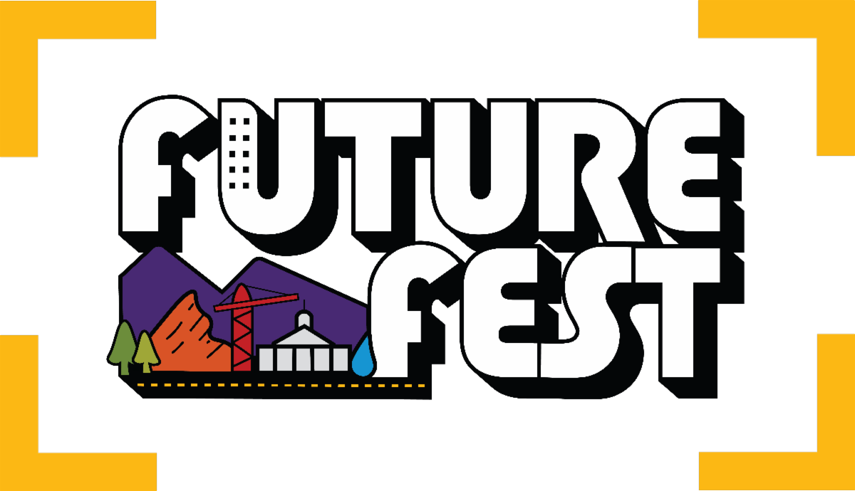 Logo that says Future Fest with bright colors