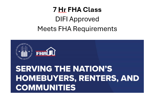 Fha 396 Training Program FHA Class - 7 Hrs CE