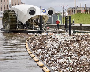 Mr Trash Wheel collects trash in Baltimore