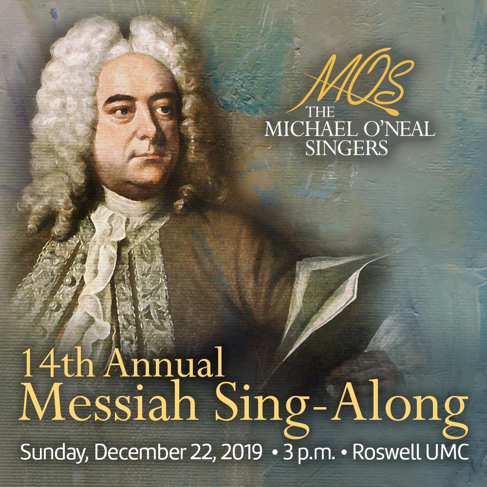 bust of Handel and MOS logo