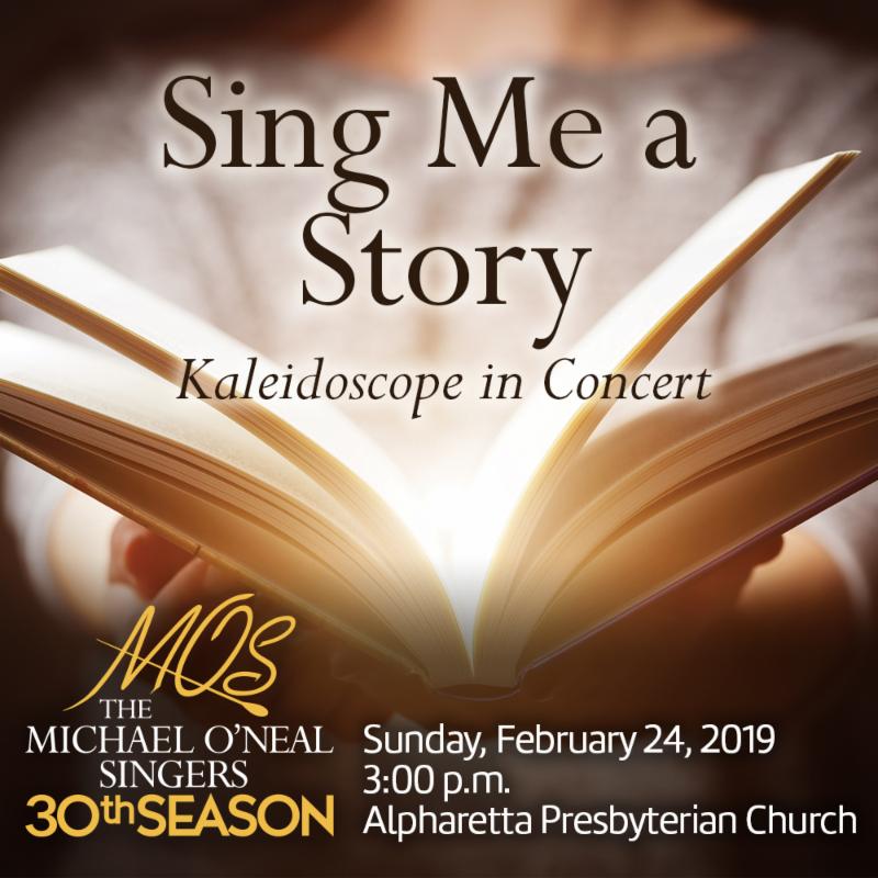 Sing Me A Story concert image of book opened