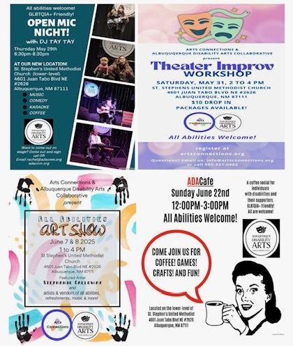 Poster with the upcoming events for the ADAC.