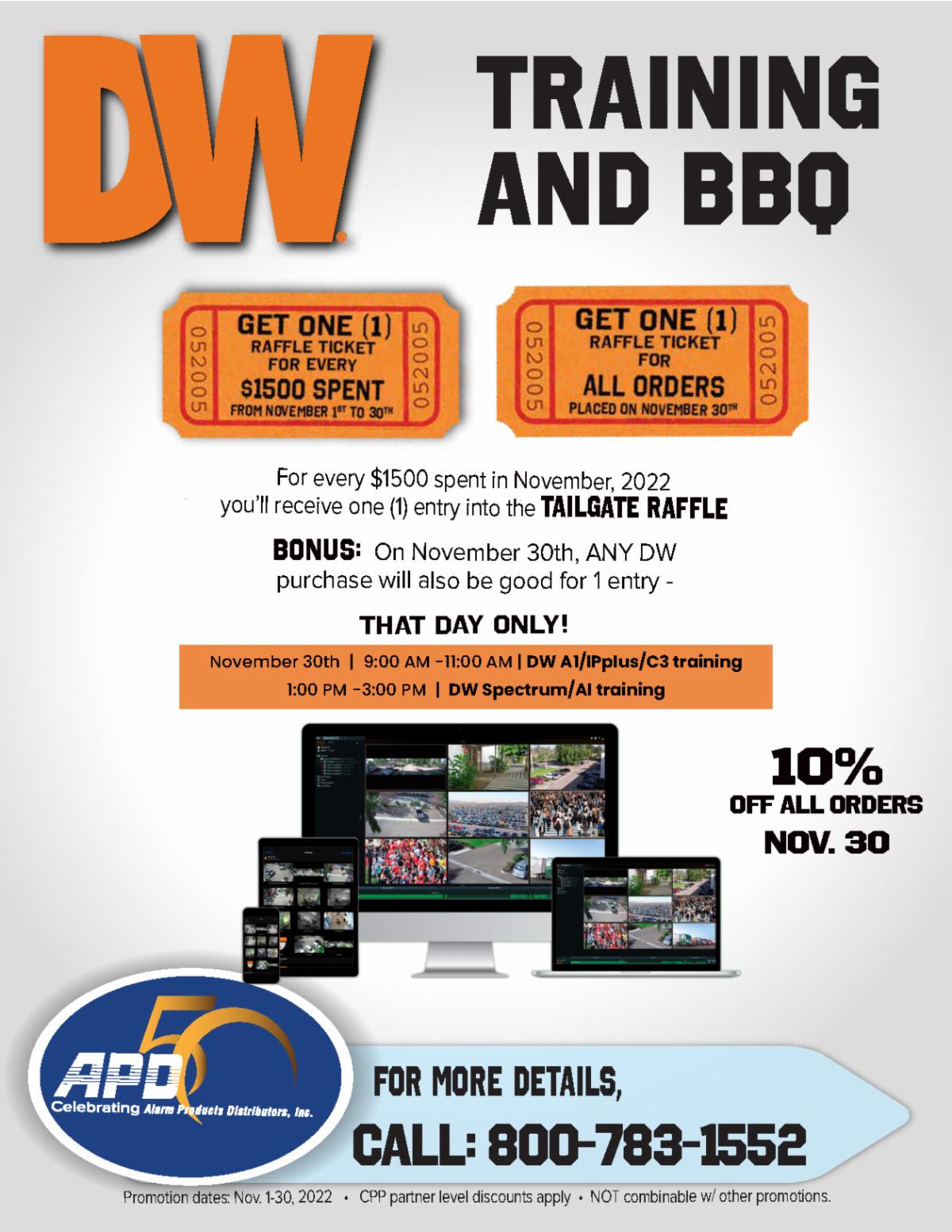 DIGITAL WATCHDOG A1/IP Plus / C3 /Spectrum / AI Training AND BBQ