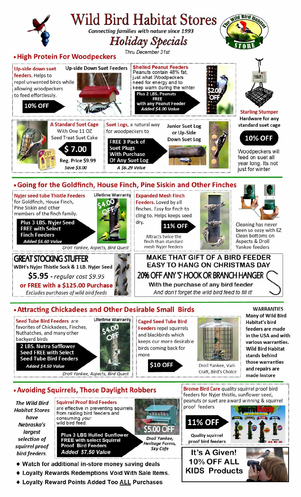 It's Wild Bird Habitat Store's 29th Annual Christmas Sale
