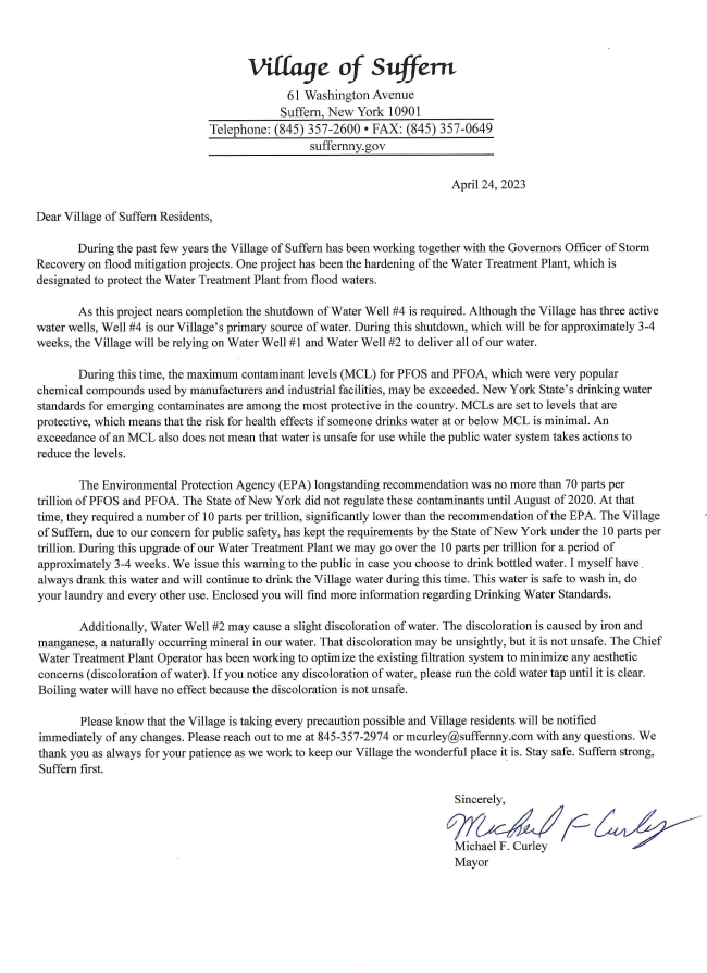 Village of Suffern Community Notice