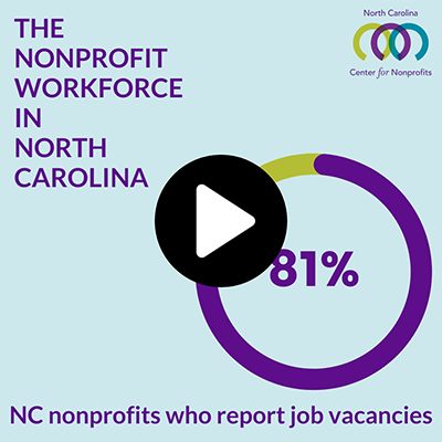 Short video showing North Carolina data about the nonprofit workforce shortage