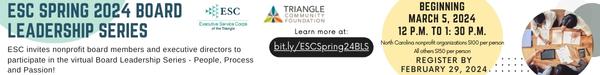 Advertisement: ESC Spring 2024 Board Leadership Series, begins March 5, 2024