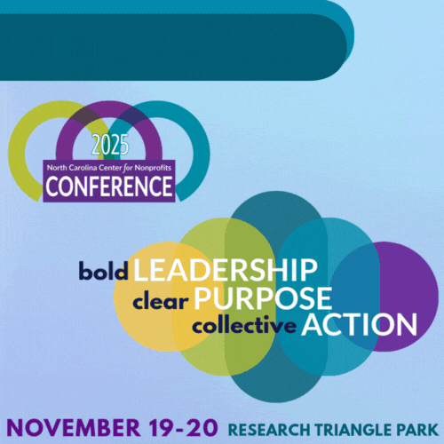 Graphic reel promoting the 2025 Conference for NC Nonprofits including session topics and networking opportunities and how to register.